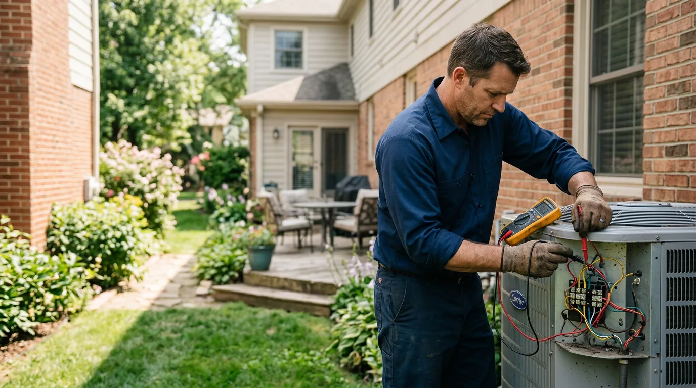 HVAC technician working near Huntingburg, IN